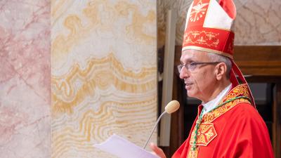 Mons. Rafic Nahra, Auxiliary Bishop of Jerusalem of the Latins, during his homily