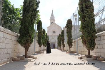Fr. Abdel Masih Fahim at the church of Ramla