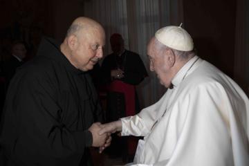 Hanna Jallouf meets Pope Francis - © Vatican Media